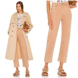 NWT RE/DONE Originals 70s Ultra High Rise Stove Pipe in Washed Khaki